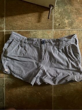 American Eagle Outfitters Blue & White Pinstripe High Waist Shorts